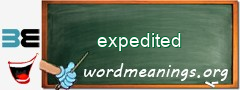 WordMeaning blackboard for expedited